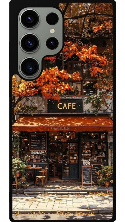 Coque Samsung Galaxy S23 Ultra - Silicone rigide noir Autumn 25 Coffee shop