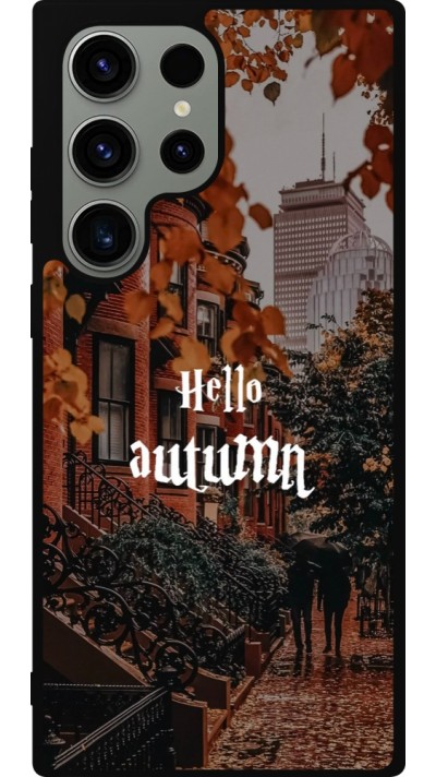 Coque Samsung Galaxy S23 Ultra - Silicone rigide noir Autumn 25 Hello autumn
