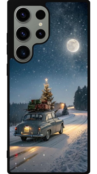 Samsung Galaxy S23 Ultra Case Hülle - Silikon schwarz Christmas 25 Car with Tree Xmas