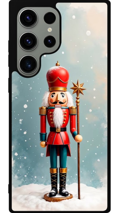 Samsung Galaxy S23 Ultra Case Hülle - Silikon schwarz Christmas 25 Nutcracker Snow