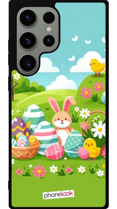 Samsung Galaxy S23 Ultra Case Hülle - Silikon schwarz Ostern 2025 Gruen