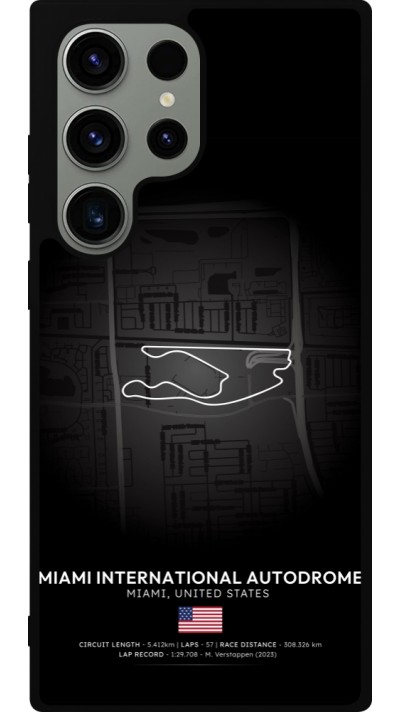 Samsung Galaxy S23 Ultra Case Hülle - Silikon schwarz F1 Track 2025 Miami