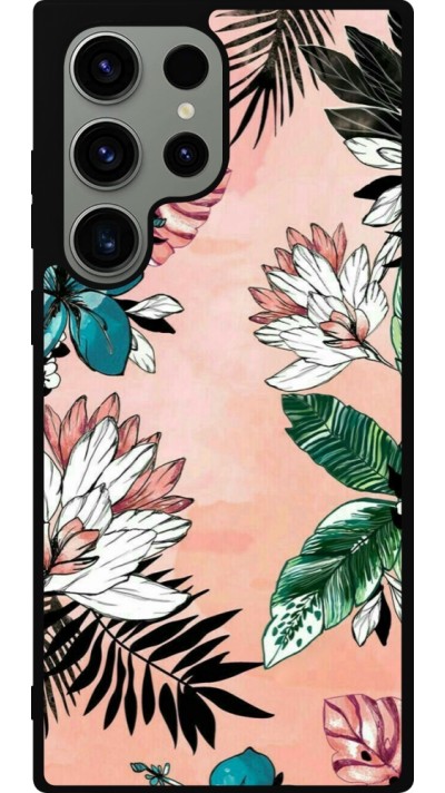 Coque Samsung Galaxy S23 Ultra - Silicone rigide noir Flowers Artprint