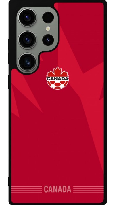 Coque Samsung Galaxy S23 Ultra - Silicone rigide noir Maillot de football Canada 2026 personnalisable