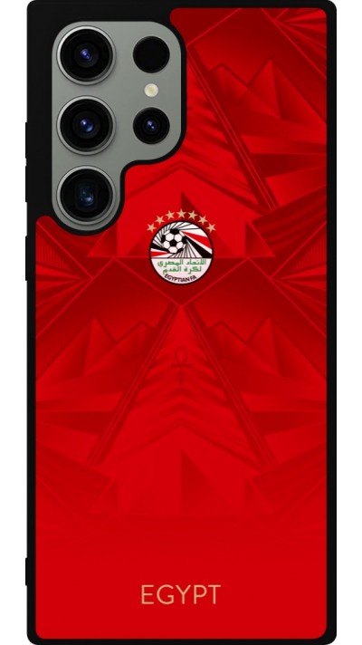 Coque Samsung Galaxy S23 Ultra - Silicone rigide noir Maillot de football Égypte 2026 personnalisable