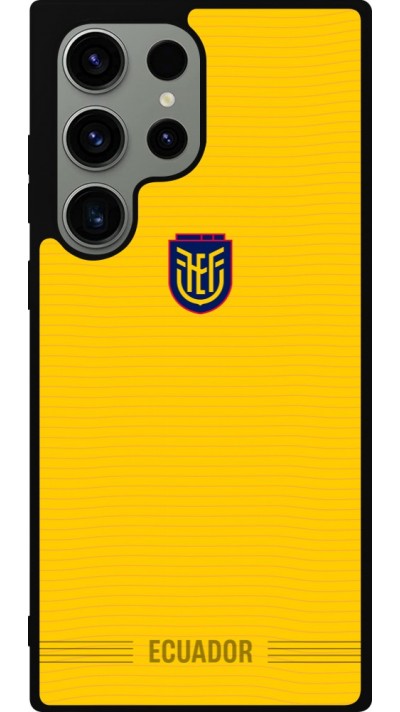 Coque Samsung Galaxy S23 Ultra - Silicone rigide noir Maillot de football Équateur 2026 personnalisable