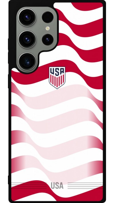Coque Samsung Galaxy S23 Ultra - Silicone rigide noir Maillot de football États-Unis 2026 personnalisable
