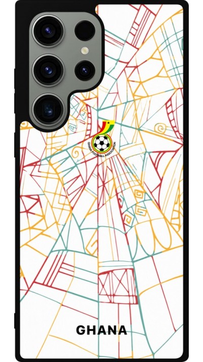 Coque Samsung Galaxy S23 Ultra - Silicone rigide noir Maillot de football Ghana 2026 personnalisable
