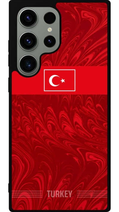 Coque Samsung Galaxy S23 Ultra - Silicone rigide noir Maillot de football Turquie 2026 personnalisable