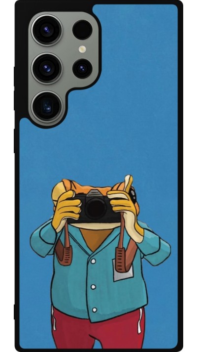 Samsung Galaxy S23 Ultra Case Hülle - Silikon schwarz Frog with camera DTMF