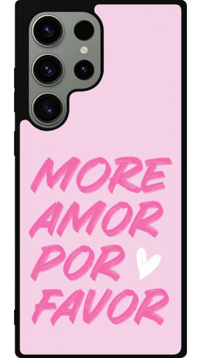 Coque Samsung Galaxy S23 Ultra - Silicone rigide noir More amor porfavor