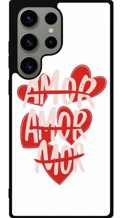 Coque Samsung Galaxy S23 Ultra - Silicone rigide noir Saint Valentines Day 26 Amor