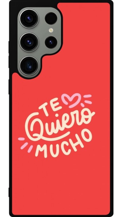 Coque Samsung Galaxy S23 Ultra - Silicone rigide noir Saint Valentines Day 26 Te quiero mucho
