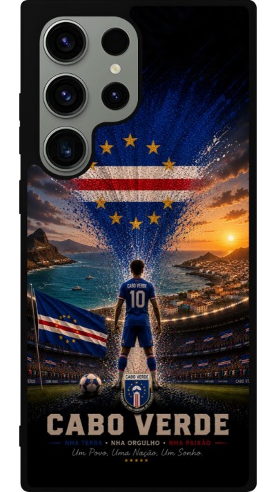 Coque Samsung Galaxy S23 Ultra - Silicone rigide noir Football Cap-Vert splash 2026