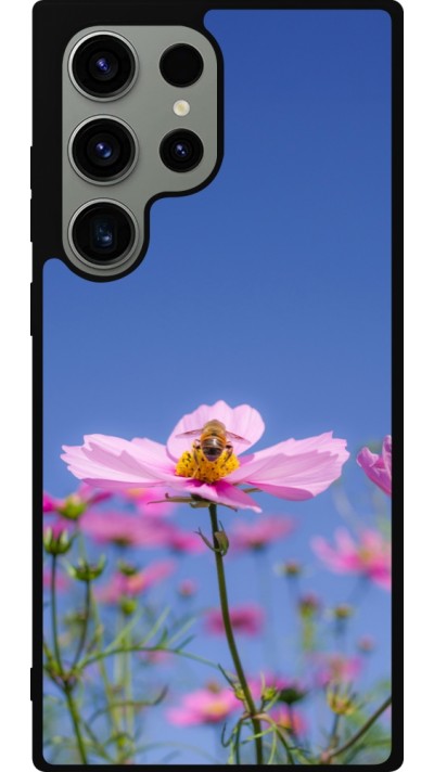 Samsung Galaxy S23 Ultra Case Hülle - Silikon schwarz Bee on a flower Spring 2026