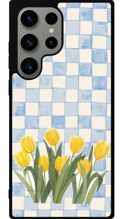 Samsung Galaxy S23 Ultra Case Hülle - Silikon schwarz Blue vichy tulips Spring 2026
