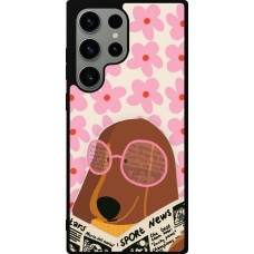 Coque Samsung Galaxy S23 Ultra - Silicone rigide noir Dog with newspaper Spring 2026