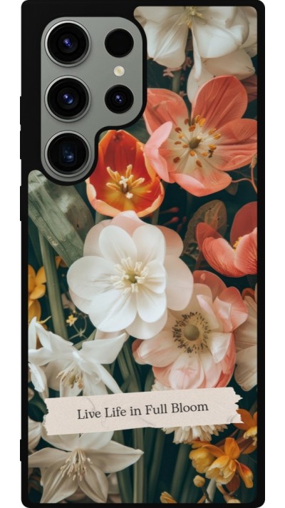 Samsung Galaxy S23 Ultra Case Hülle - Silikon schwarz Full Bloom Spring 2026