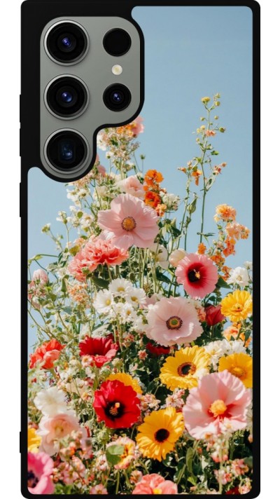 Samsung Galaxy S23 Ultra Case Hülle - Silikon schwarz Spring flowers Spring 2026