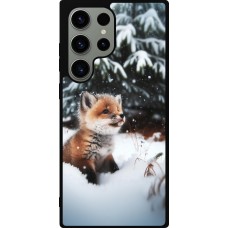 Samsung Galaxy S23 Ultra Case Hülle - Silikon schwarz Weihnachten 2023 Fuechslein Tanne
