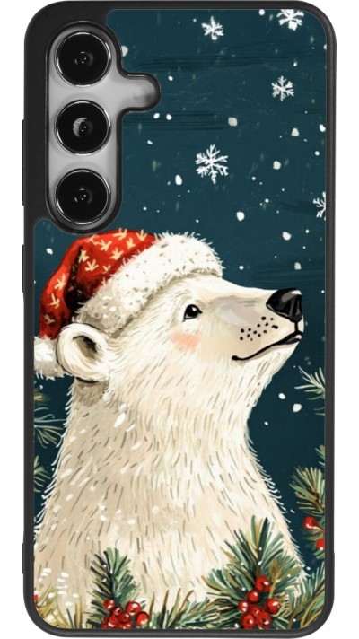 Samsung Galaxy S24 Case Hülle - Silikon schwarz Christmas 25 Bear