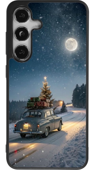 Samsung Galaxy S24 Case Hülle - Silikon schwarz Christmas 25 Car with Tree Xmas