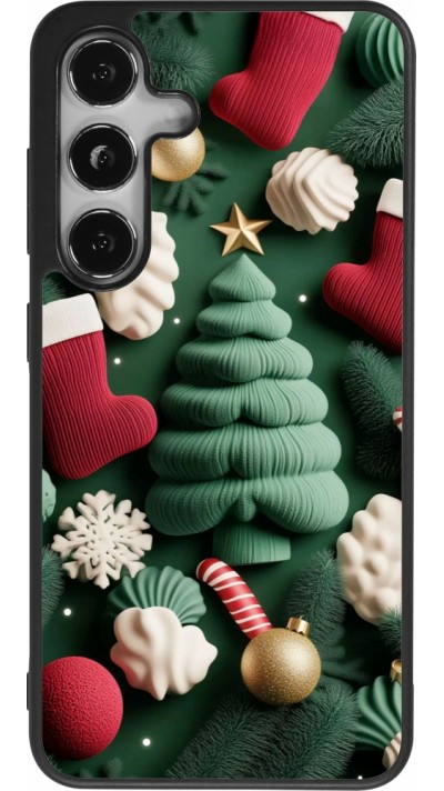 Samsung Galaxy S24 Case Hülle - Silikon schwarz Christmas 25 Christmas textiles