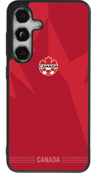 Coque Samsung Galaxy S24 - Silicone rigide noir Maillot de football Canada 2026 personnalisable