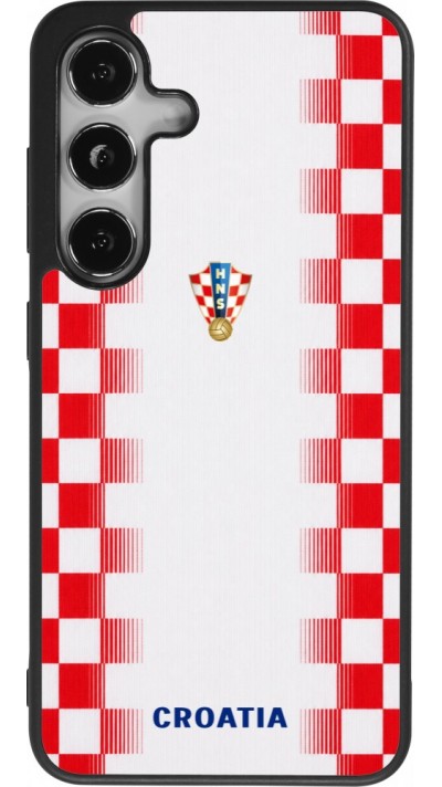 Coque Samsung Galaxy S24 - Silicone rigide noir Maillot de football Croatie 2026 personnalisable