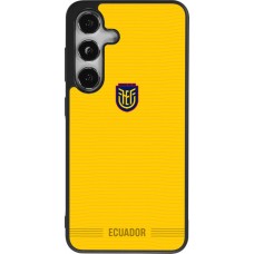 Coque Samsung Galaxy S24 - Silicone rigide noir Maillot de football Équateur 2026 personnalisable