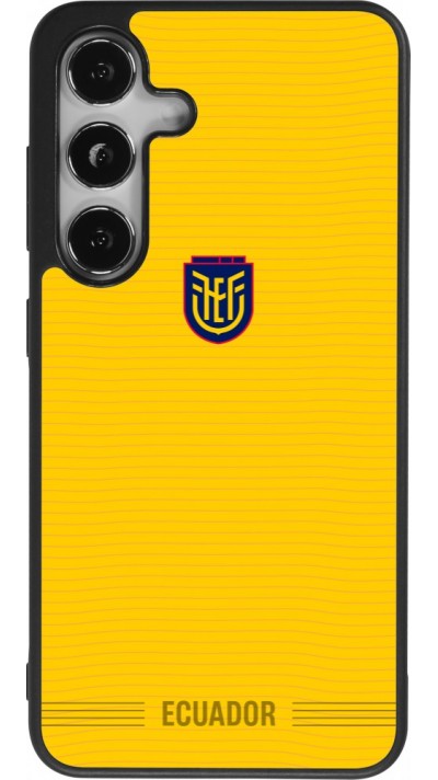 Coque Samsung Galaxy S24 - Silicone rigide noir Maillot de football Équateur 2026 personnalisable