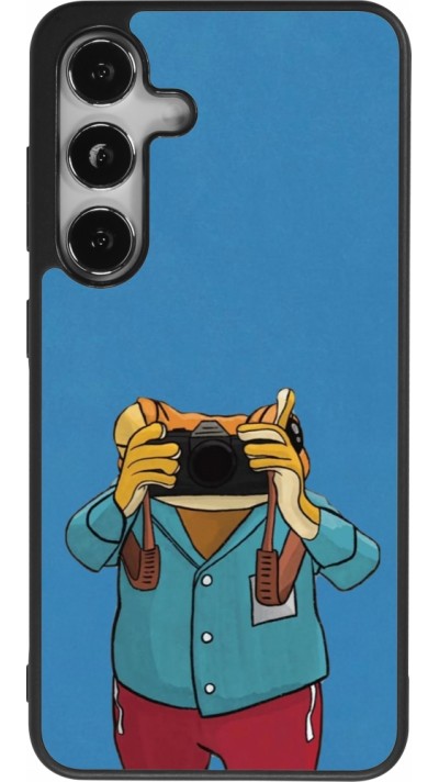 Coque Samsung Galaxy S24 - Silicone rigide noir Frog with camera DTMF