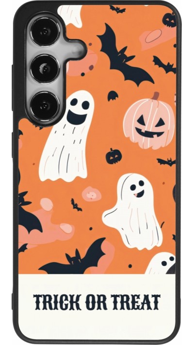 Samsung Galaxy S24 Case Hülle - Silikon schwarz Halloween 2025 Trick treat Samsung Galaxy S24 Case Hülle - Silikon schwarz Halloween 2025 Trick treat