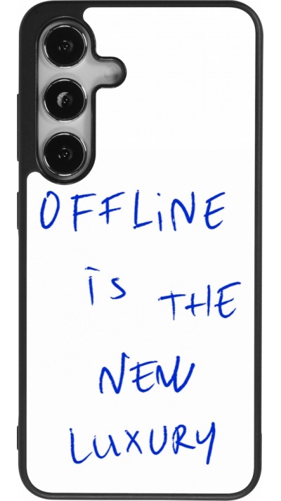 Coque Samsung Galaxy S24 - Silicone rigide noir Offline is the new luxury