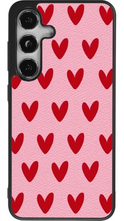 Coque Samsung Galaxy S24 - Silicone rigide noir Saint Valentines Day 26 Pattern heart