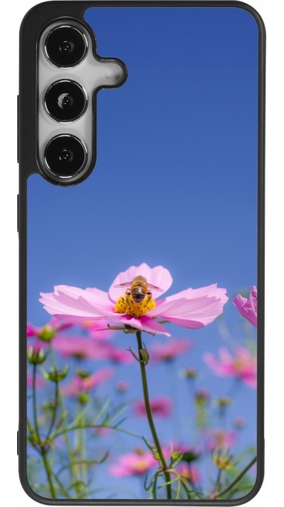 Coque Samsung Galaxy S24 - Silicone rigide noir Bee on a flower Spring 2026