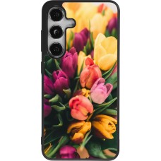 Samsung Galaxy S24 Case Hülle - Silikon schwarz Bouquet of tulips Spring 2026