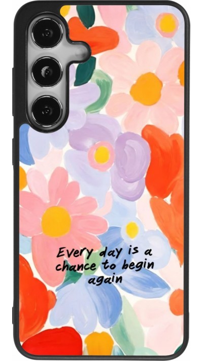 Coque Samsung Galaxy S24 - Silicone rigide noir Every day is a chance Spring 2026