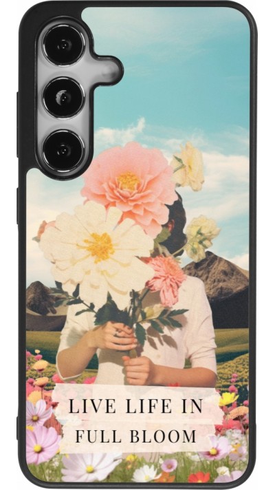 Coque Samsung Galaxy S24 - Silicone rigide noir Live life in full moon Spring 2026