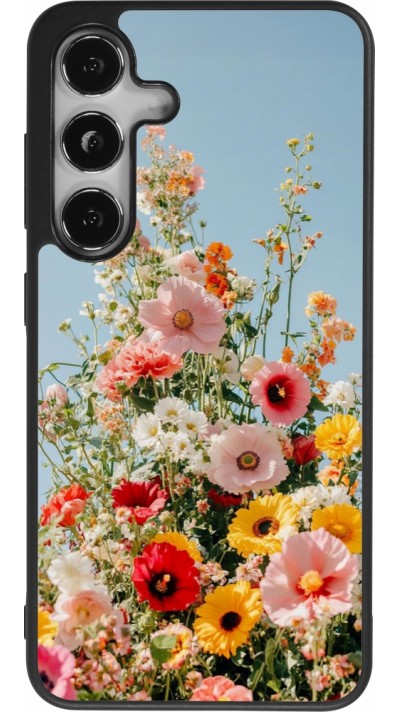 Coque Samsung Galaxy S24 - Silicone rigide noir Spring flowers Spring 2026