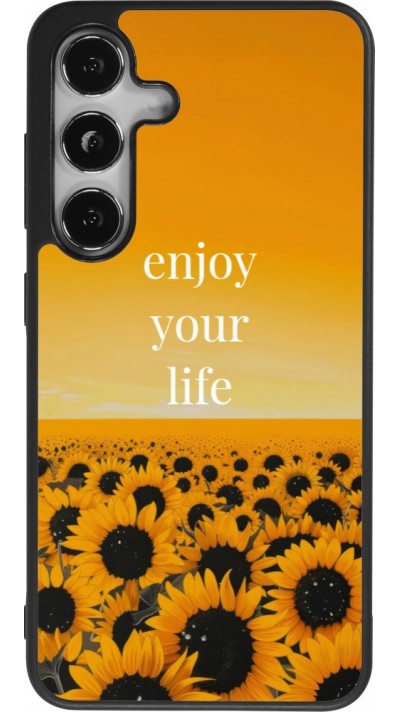 Coque Samsung Galaxy S24 - Silicone rigide noir Summer 2026 Enjoy your life