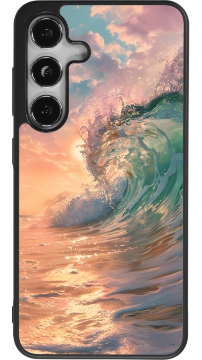 Samsung Galaxy S24 Case Hülle - Silikon schwarz Wave Sunset
