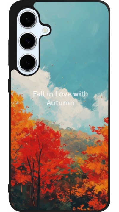 Coque Samsung Galaxy S24 FE - Silicone rigide noir Autumn 25 Fall in love
