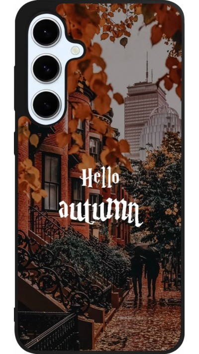 Coque Samsung Galaxy S24 FE - Silicone rigide noir Autumn 25 Hello autumn
