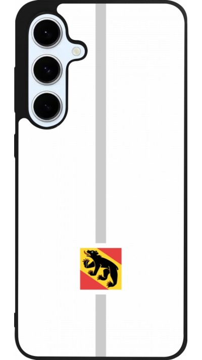 Coque Samsung Galaxy S24 FE - Silicone rigide noir Canton BE blanc
