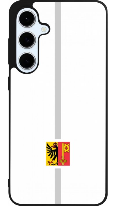 Coque Samsung Galaxy S24 FE - Silicone rigide noir Canton GE blanc