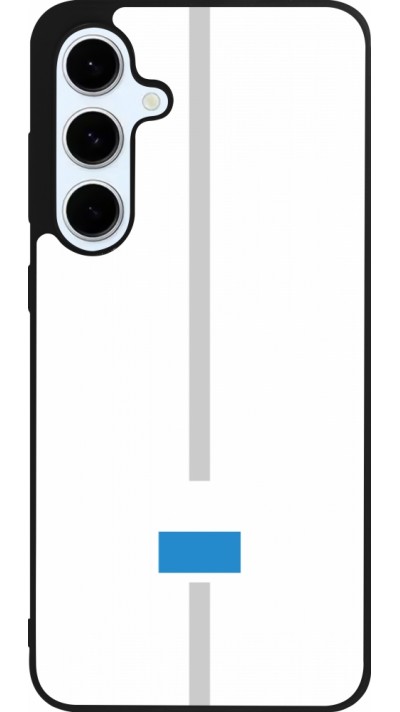 Coque Samsung Galaxy S24 FE - Silicone rigide noir Canton LU blanc