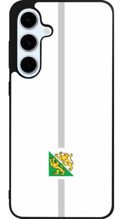 Coque Samsung Galaxy S24 FE - Silicone rigide noir Canton TG blanc