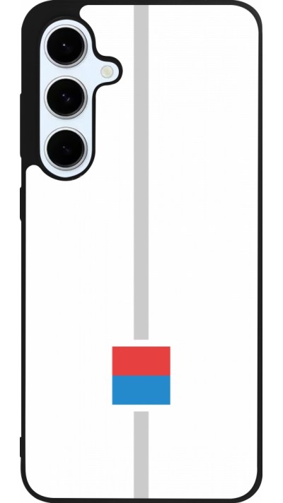 Coque Samsung Galaxy S24 FE - Silicone rigide noir Canton TI blanc