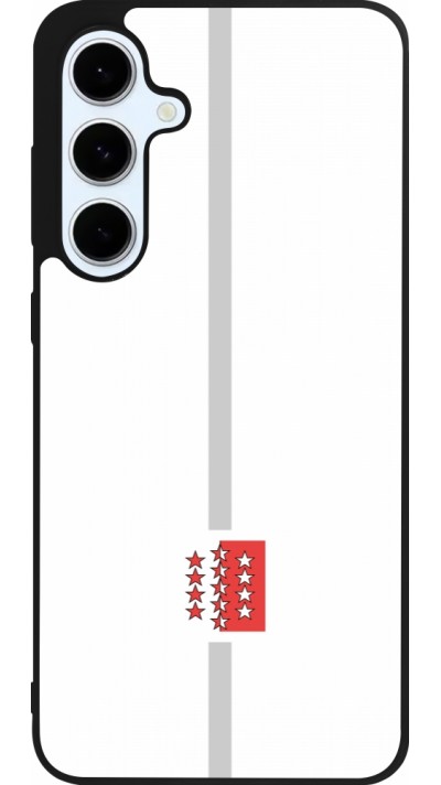 Coque Samsung Galaxy S24 FE - Silicone rigide noir Canton VS blanc